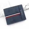 Money Clips Classic Luxury Men plånböcker Nytt kort myntficka korthållare Slim Manlig handväska pu läder Fotohållare Simple Mens Wallet Y240422