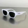 Occhiali da sole designer 2024 Nuovi occhiali da sole CE Womens Fashion Spice Girl Style Streight Frame Occhiali da sole bianchi