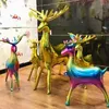 Party Decoration Christmas Balon Walking Elk Foil Ballons Standding Cartoon Deer 4d Animal Year Year Decor Globos