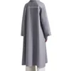 معطف العلامة التجارية معطف المعطف معطف معطف Maxmara Classic Ludmill Womens Light Gray Cashmere Coat