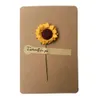 Begrüßung Segen Blumen getrocknete handgeschriebene Karte Geburtstagsgeschenk Hochzeit Einladungen Nachricht DIY Retro Kraftpapier
