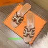 Oran Sandals Fashion Leather Slippers 2024 Горячая продажа квадратная голова в Instagram.