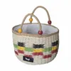 春の新しい木製の果物織りのトート手作りフルーツピクニックバスケット織りヴァカティバッグ85le＃