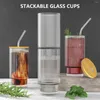 Vinglas 4st Glass Cups 16oz Ribbed Drink