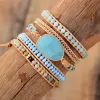 Bangle exclusieve wrap armbanden sieraden handgemaakte natuursteen kristallen leer wrap armband statement manchet armbanden armbanden geschenken