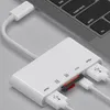 5 I 1Type-C Multi Adapter USB Connector TF-kortläsare för MacBook-bärbar dator och mer USB C-enheter