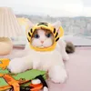 Dog Apparel Pet Hat For Cats Funny Adorable Cat Hats Banana Duck Sunflower Flamingo Tiger Cartoon Design Adjustable Costume Small