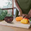 Ciotole insalata ciotola pane in legno fiori intagliato frutta per bancone da cucina