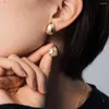 Pendientes de tachuelas Wong Rain 18K Gold 925 Sterling Silver Lab Sapphire Gemstone Personalidad Pear Ear Studs para mujeres Joyas finas