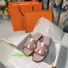 Oran Sandals Womens Slippersレザーハイエンドインターネットセレブ女性のためのフラットボトム