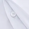 Сплошные мужские классические французские манжеты рубашка с длинным рукавом покрытый планками формальный бизнес стандартный дизайн свадебные белые рубашки 240403