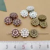 Composants Perles de forme de fleur / charme / alliage de pendentif Diy Bronze antique / argent / bijoux en cuivre Livraison gratuite 11,3 mm, trou 1,67 mm 50pcs