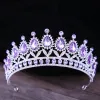 Smycken diezi barock lyxig ab crystal tiara krona hår smycken diadem födelsedagsfest bröllop present present rhinestone brud krona tillbehör