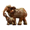 Decorative Figurines Mother And Child Of Elephant Sculpture Statue Tabletop Decoration Fengshui Ornament For Modern Styled Centerpiece