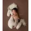 Dolls 2022 Newborn Baby Photography Props Accessories Horse Posing Pillow Cushion Unicorn Toy For Bebe Boys Girl Fotoshooting Studio