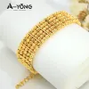 Strands Dubai Bracelete de ouro elegante 21k Gold Gold Bated Mulheres do Oriente Médio Bangle Bangle Party Acessórios para Eventos Presente Presente