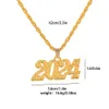 Necklace Year Number Unisex Ins Style Creative Annual Meeting Pendant