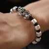 Strands HX Guochao Retro cinco Imperadores Dinheiro Pixiu Bracelet Men e feminino Antigo panor