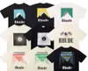 RH Designers Rhude Borduurwerk T -shirts voor zomerheren Tops Letter PoloS Shirt Dames T -shirts Kleding Korte mouwen Grote plus 178