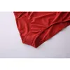 Nuovo costume da bagno da bagno di moda europeo e americano da bagno femminile solido sexy rosso da bagno con un pezzo