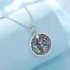 Collane Eudora 925 Sterling Triple Moon Goddess Collana per donne Ecate Amuleto Ciondolo Naturale Abalone Jewelry Personality Gift