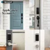 Contrôlez Smart Dead Bold Locks pour Smart Home Alexa WiFi TTLOCK App Biométric Finger Impreinte Keyless Entry Keypad Porte Lock avec passerelle