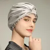 Чистый шелковый ночной шапки для шелковицы шелк для спящих капот шляпа для волос натуральный шелковый турбан для волос спят шелковый голов для женщин 240416