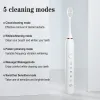 Koppen volwassenen sonische elektrische tandenborstel 5 borstelmodus USB -lader oplaadbare reisborstels met vervangende borstelkoppen sets