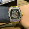 Роскошные часы дата часа мужские механические часы Business Leisure RM052 Автоматическая стальная лента Fashion Fashion Swiss Moviewwatchesl