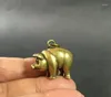 装飾的な置物収集可能な中国の真鍮彫刻された動物干支の干し草豚の絶妙な小さなペンダントの彫像