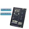 Cartes Metal Case SSD à SATA 3.0 6 Gops 2,5 pouces Adaptateur Carte avec socket de boîtier SATA à M.2 SATA SSD BM KEY MSATA SSD JBOD Adaptateur