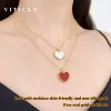 Colliers VICECEN REAL 18K GOLD AU750 COEUR PENDANT COLLE COLLICLE AGATE NATUREL