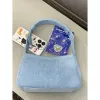 Blue Denim dames Small Clutch Purse Sacs à main Fi Design Women's Rivet Sacs Sacs Simple Cool Girls Femme Underar Sac K203 #