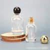 Botellas de almacenamiento 30-100ml Botella de perfume de vidrio Transparente sellado 50 ml Push Spray Capasia Cosmética Recargable Vacente