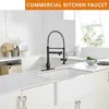 Kitchen Faucets FLG Sink Faucet With Sprayer Tap Brass Commercial Style Sturdy Spring Single Handle Pull Down