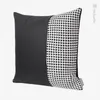 Pillow Model Room Living Sofa Black And White Woven Stitching El Bedroom Villa Homestay Backpack