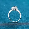 Eheringe Aeteey Moissanite Diamond Square Ring D Farbe 1CT 2CT Real 925 Sterling Silber für Frauen Hochzeit fein Schmuck VVS Clarity RI019 240419