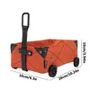 Sacs de rangement Boîte de soie extérieure Mini Chariot à rouler Épicerie sur roues Poldable Papin de serviette en papier pliable chariot pour le camping Shopping