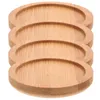 Kussen Coasters Tafel Home Supplies Beschermende tuimelaar Pads Bamboo Round Anti-Skid Cup