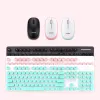 Combos Elisone Retro Typewriter Style Wireless 104 Keys Keyboard Keypad Key Board with Cute Mouse for PC Desktop Laptop Home Office