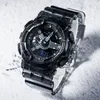 Sports Digital Quartz Men's Watch Haded Out Watch Full Full Full World Time LED Automatic Leving Black Transparent Oak Series