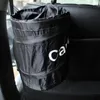Interieur accessoires auto afval kan automatisch vuilniszake zak stof stoel terug opslag afval bin doos waterdicht