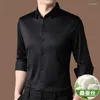 Camisas casuales para hombres Camisa de seda de mulberry de alta gama Hombres resistentes a las arrugas no acérrimolas para 2024 indulgencia