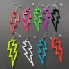 Andra 3 par 80 -tals neonörhängen för kvinnor Retro Pendant Akryl Drop Dingle för 80 -talets dräkt Party Accessories Earrings 240419