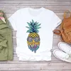 Women's T Shirts Women 2024 Summer Pineapple Funny 90-talet Kvinnor Grafisk kvinnlig tee t-shirt Söt söt fruktkamisor t-shirts toppskjorta