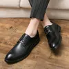 Buty zwykłe luksusowy biznes Oxford skórzane mężczyźni oddychający formalny ubiór męski biuro ślubne mieszkania obuwie derby