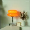 Bordslampor Stylish Aron Glass Lamp med trikromatisk dimning för vardagsrummet Atmosfär - Ögonskydd Nattljus tjej sovrum b dhhyc