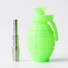 Grenade Silicone Nectar Collector Kit with gr2 14mm titanium tip oil rig silicone bong water pipe LL