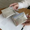 ThoShors Nuovo Silvertone Case Case Genuine Leather Women Card Holder Elegant Coin Purse Cowhide Organizer per le carte di credito Business ID Business