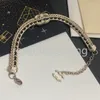 Colliers de pendentifs en cuir designer ne jamais décolorer le café à l'or plaquette de luxe de luxe à double lettre de cou collier de collier